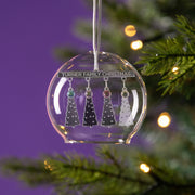 Personalised Birthstone Christmas Tree Dome Bauble