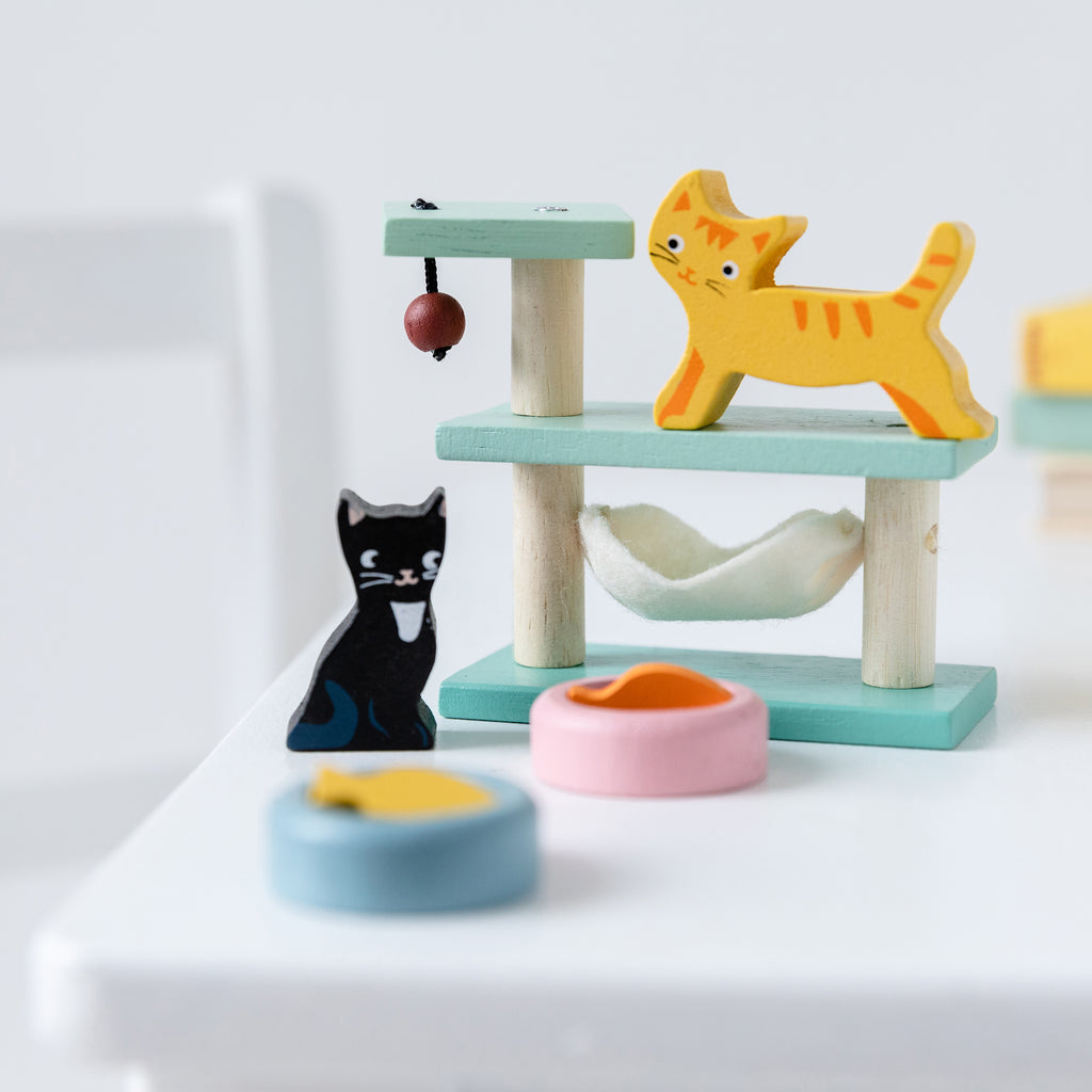 Wooden Pet Cat Play Set Toy