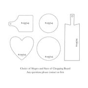 Personalised Spring Family Round Chopping Board
