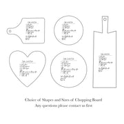 Personalised Handwriting Recipe Chopping Board For Her