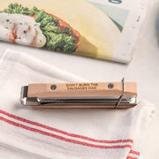Personalised Wooden Folding BBQ Tongs