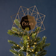 Personalised Geometric Star Christmas Tree Topper
