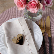 Personalised Mirrored Heart Place Setting