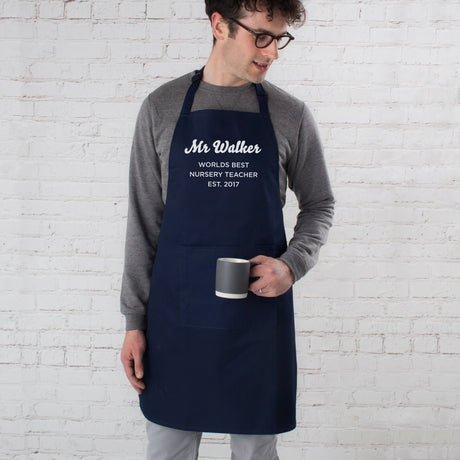 Personalised Worlds Best Teacher Apron