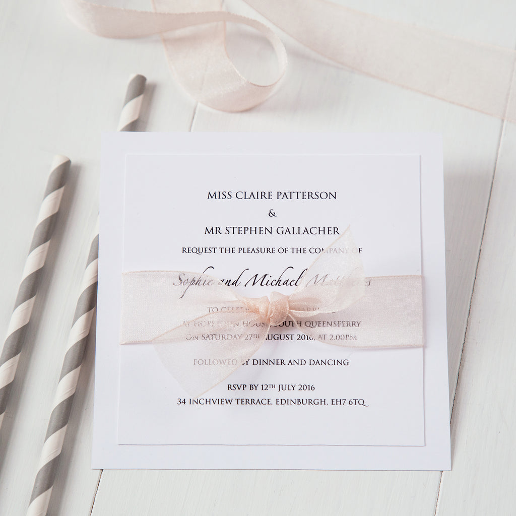 Organza Wedding Invitation