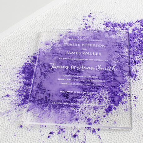 Personalised Clear Acrylic Wedding Invitation