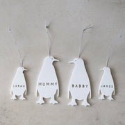 Personalised Penguin Christmas Decoration