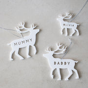 Personalised Reindeer Christmas Decoration
