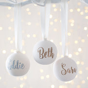 Personalised Ceramic Glitter Bauble