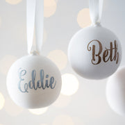 Personalised Ceramic Glitter Bauble