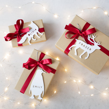 Personalised Arctic Animal Christmas Gift Tag