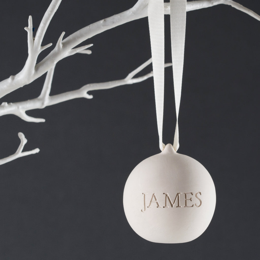 Personalised Engraved Ceramic Bauble