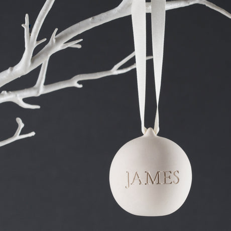 Personalised Engraved Ceramic Bauble
