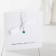 Personalised Swarovski Birthstone Card