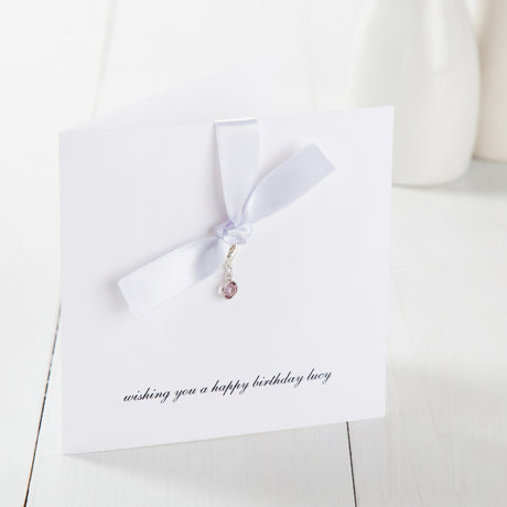 Personalised Swarovski Birthstone Card