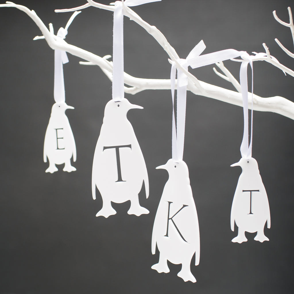Personalised Initial Penguin Decoration