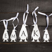 Personalised Initial Penguin Decoration