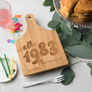 Personalised Retro Birthday Chopping Board