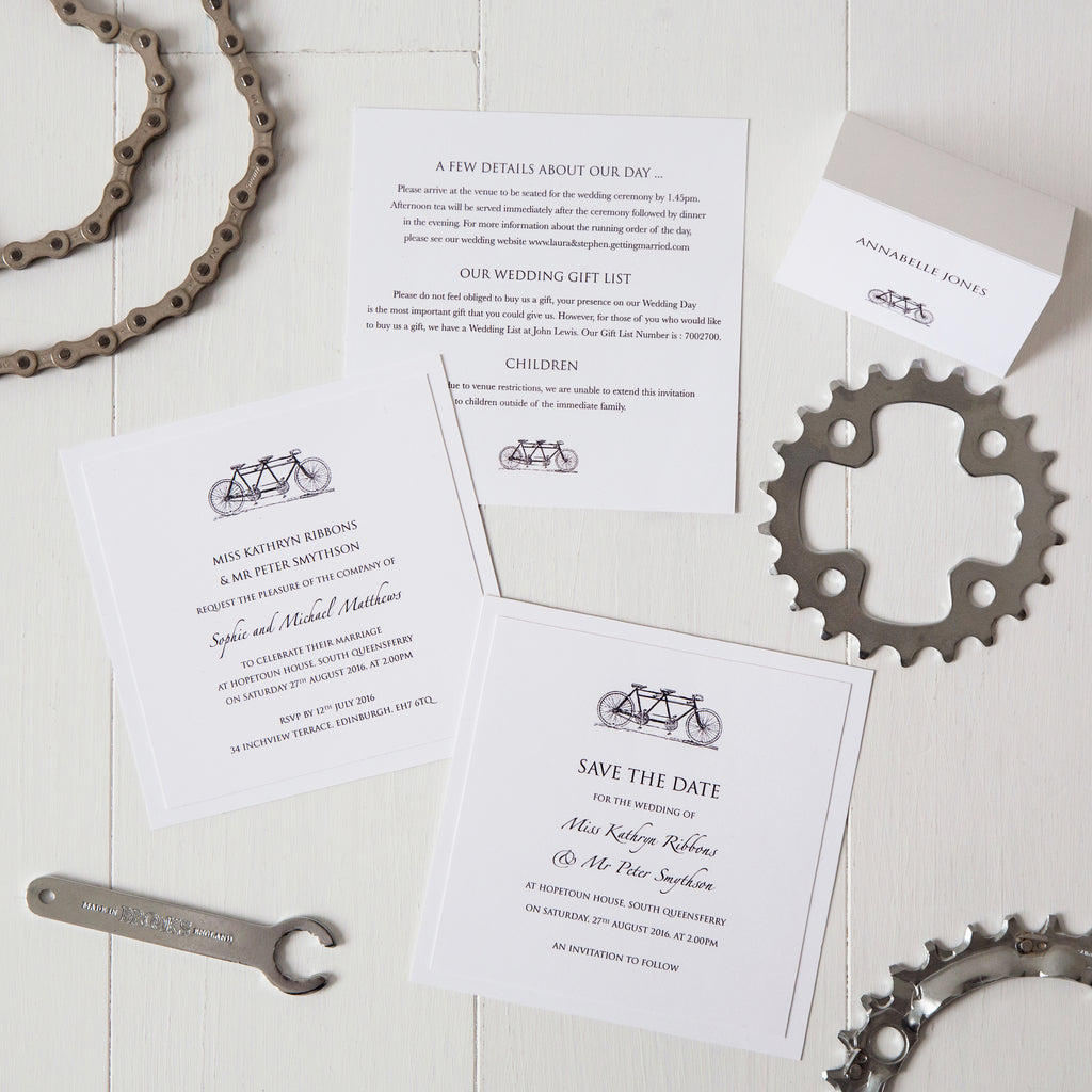 Tandem Wedding Invitation