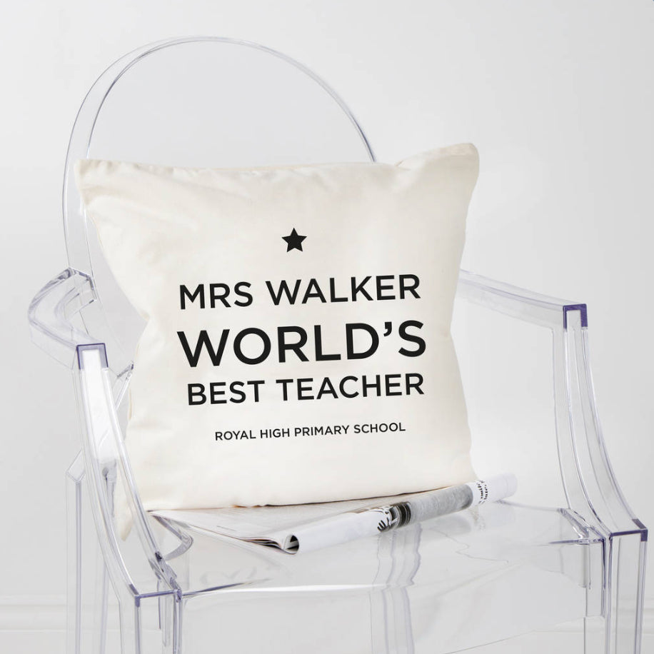 Personalised Thank You Teacher Cushion