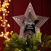 Personalised Star Christmas Tree Topper