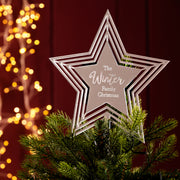 Personalised Star Christmas Tree Topper