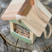 Wooden Garden Bird Feeder