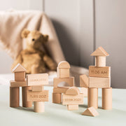 Personalised Baby Wooden Blocks