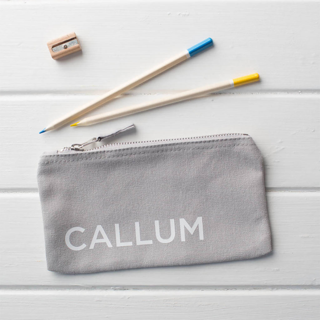 Personalised Canvas Pencil Case