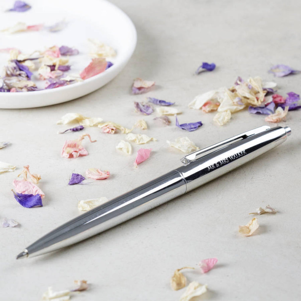 Personalised Engraved Mr And Mrs Wedding Pen