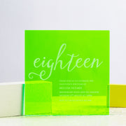 Personalised Bright Acrylic Age Party Invitations