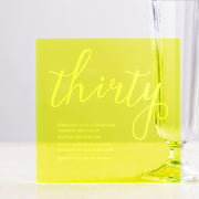 Personalised Bright Acrylic Age Party Invitations