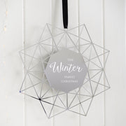 Personalised Geometric Family Christmas Wreath