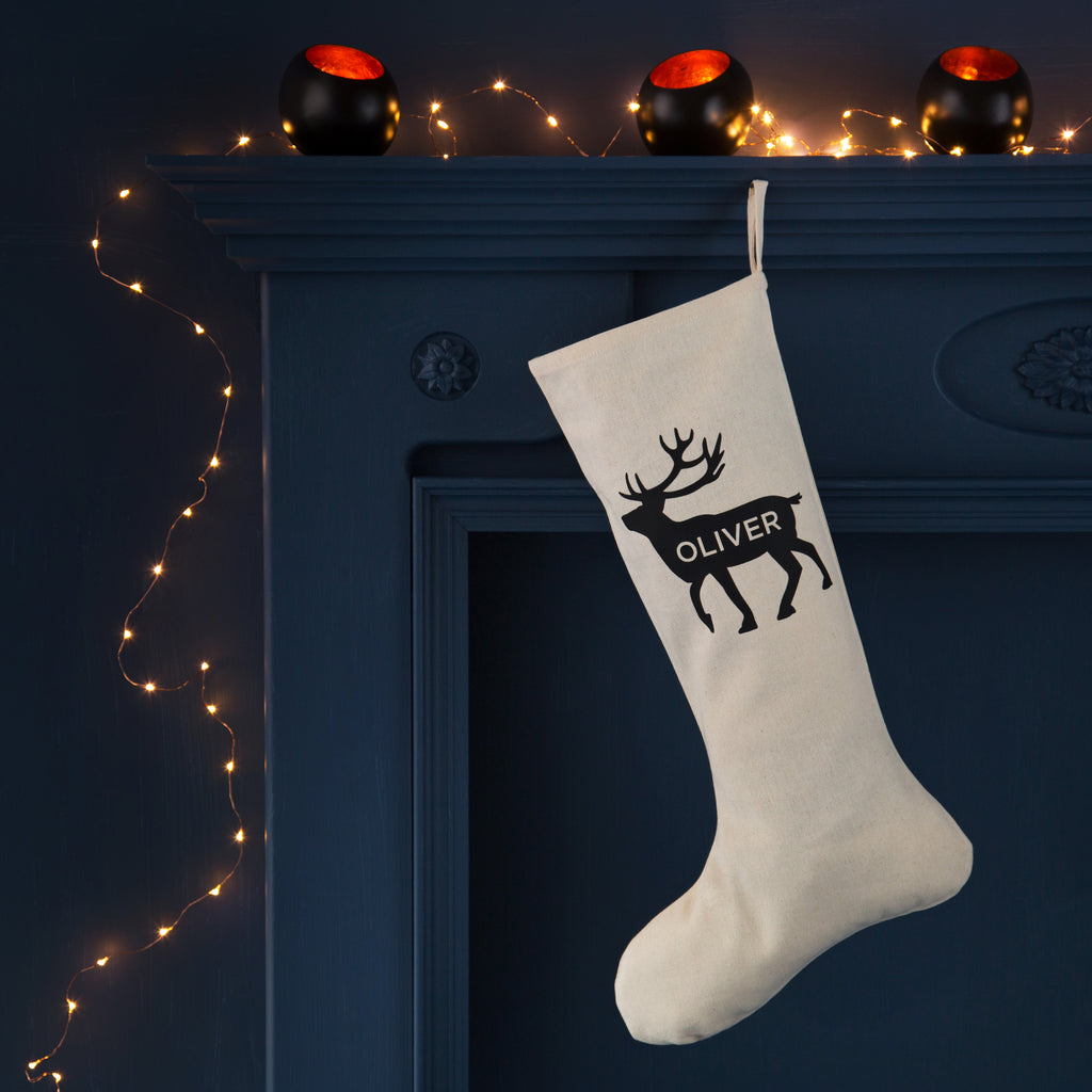 Personalised Reindeer Christmas Stocking