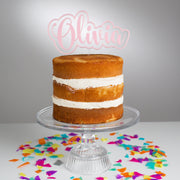Personalised Acrylic Bubble Cake Topper