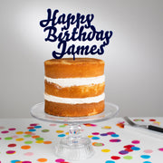 Personalised Happy Birthday Cake Topper