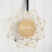 Personalised Geometric Family Christmas Wreath