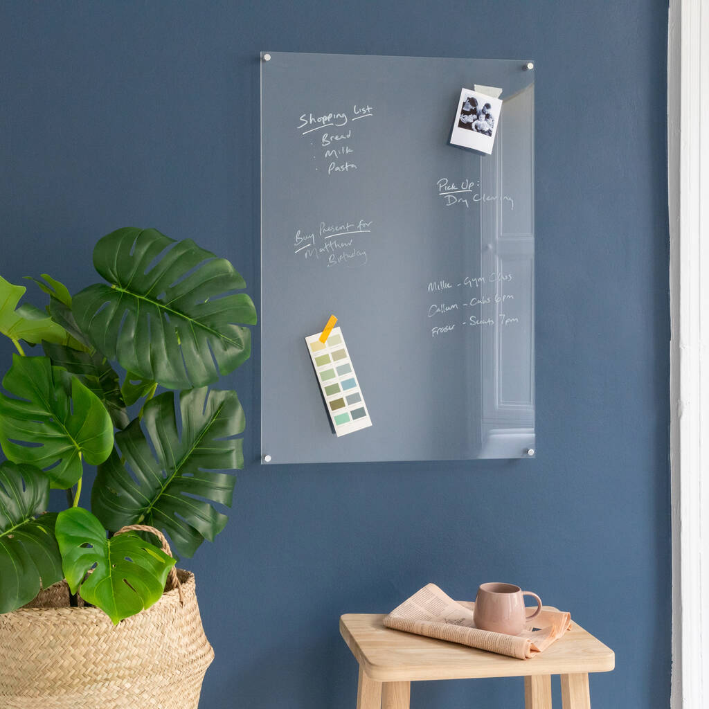 SECONDS Clear Acrylic Dry Erase Notice Board