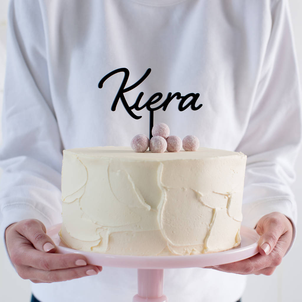 Modern Personalised Acrylic Cake Topper