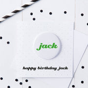 Personalised Birthday Name Badge Card