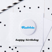 Personalised Birthday Name Badge Card