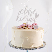 Personalised Classic Heart Couples Cake Topper