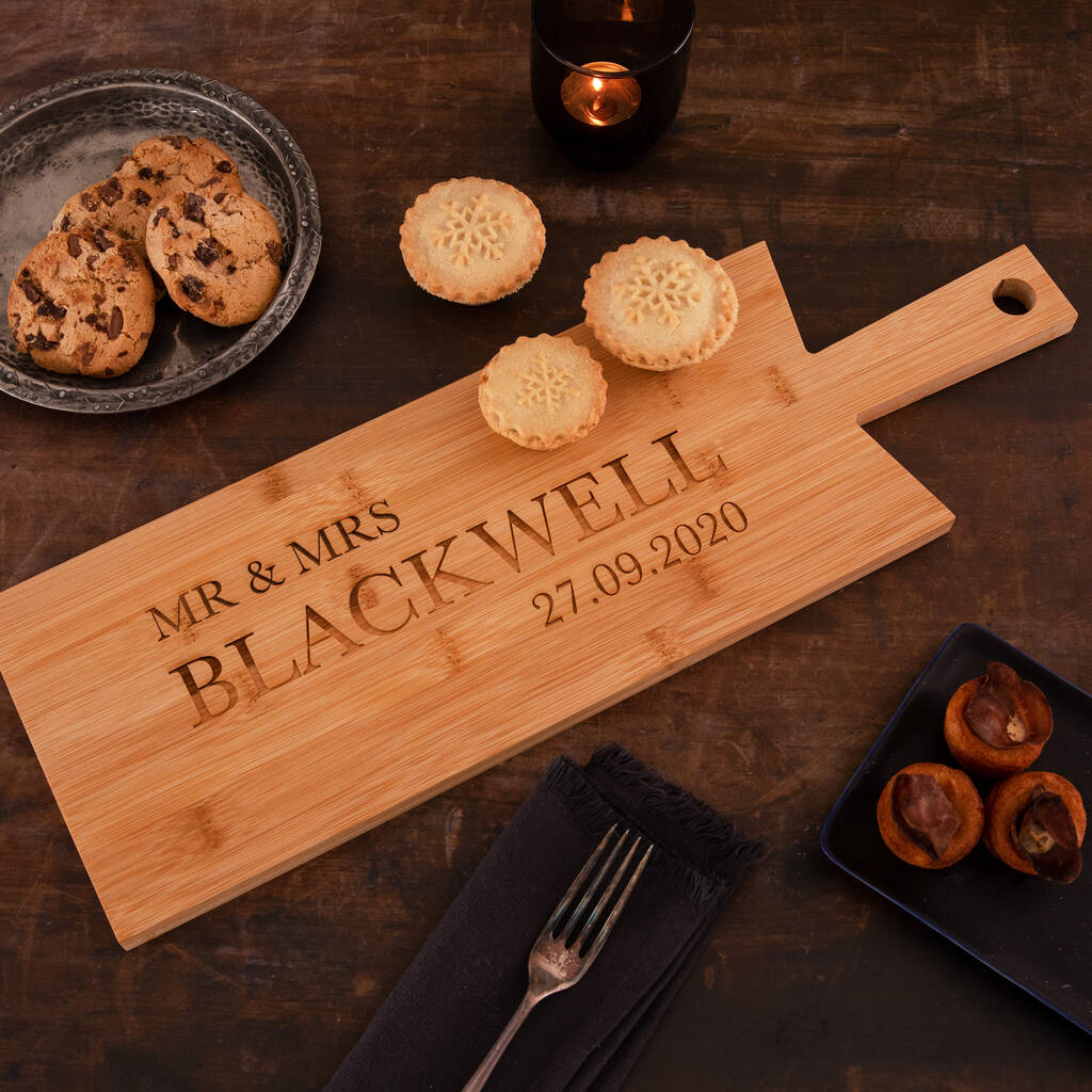 Personalised Couples Large Chopping Board