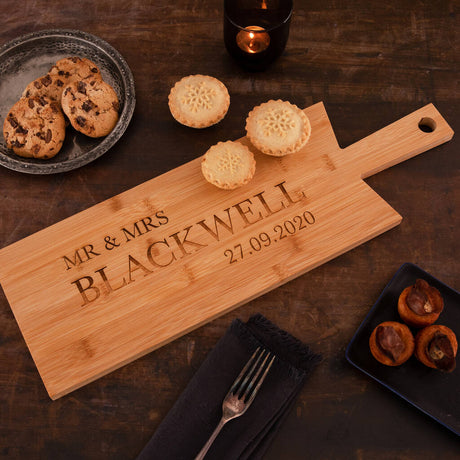 Personalised Couples Large Chopping Board