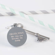 Personalised Day You Became My Daddy Keyring