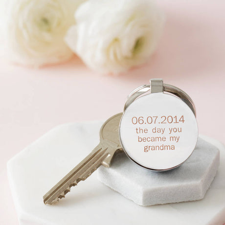 Personalised Day You Became My Grandma Keyring