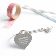 Personalised Day You Became My Mummy Heart Keyring