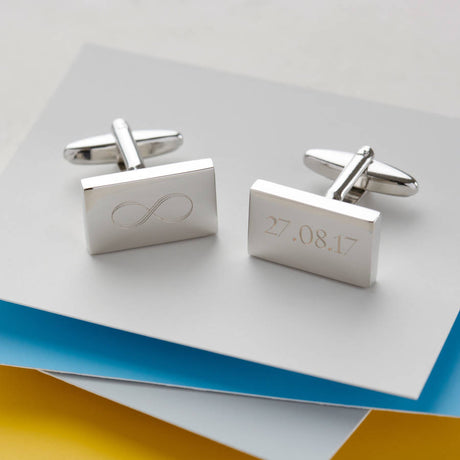 Personalised Engraved Infinity Cufflinks