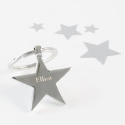 Personalised Engraved Star Keyring