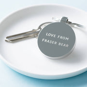 Personalised Grandpa Bear Father's Day Keyring
